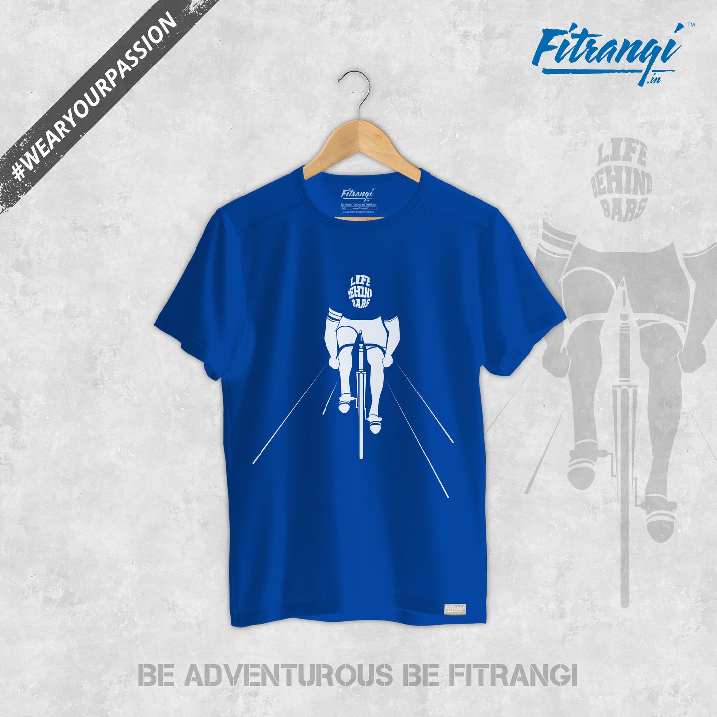 Fitrangi Cycling T-Shirt - Life Behind Bars - Pedal into Your Next Adventure in Style.…